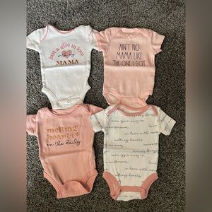 Pink and White Bodysuit Set